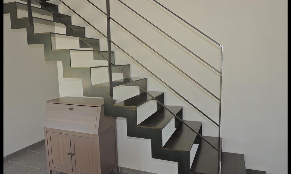 Escalier acier double crémaillère - 