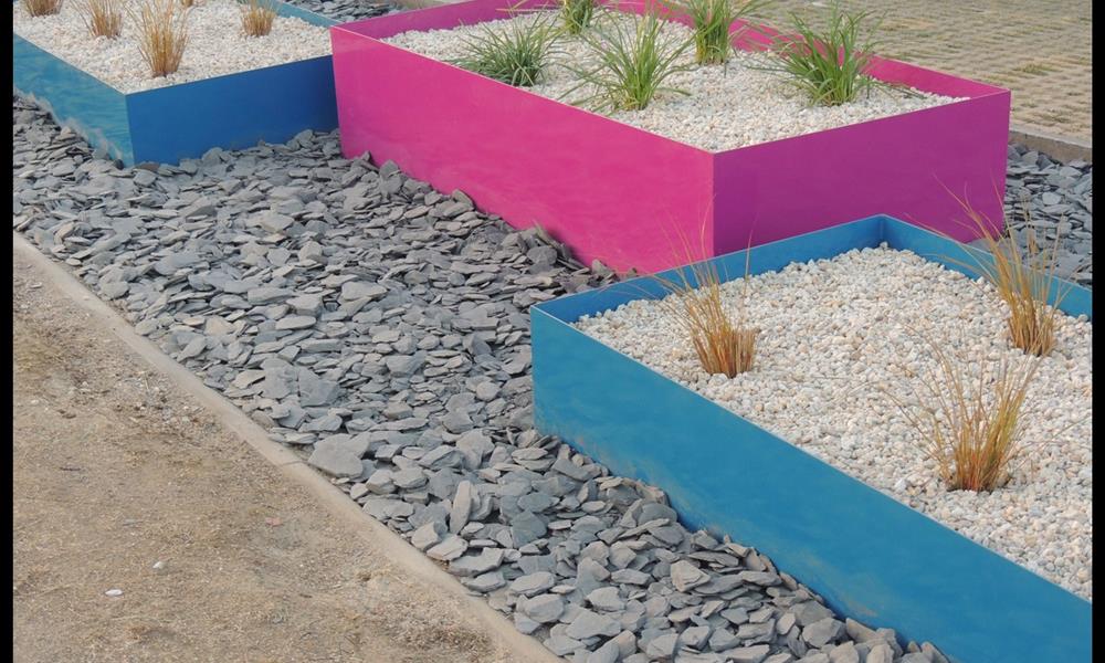Bac a fleurs en acier  thermolaqué - ARINOX - 
