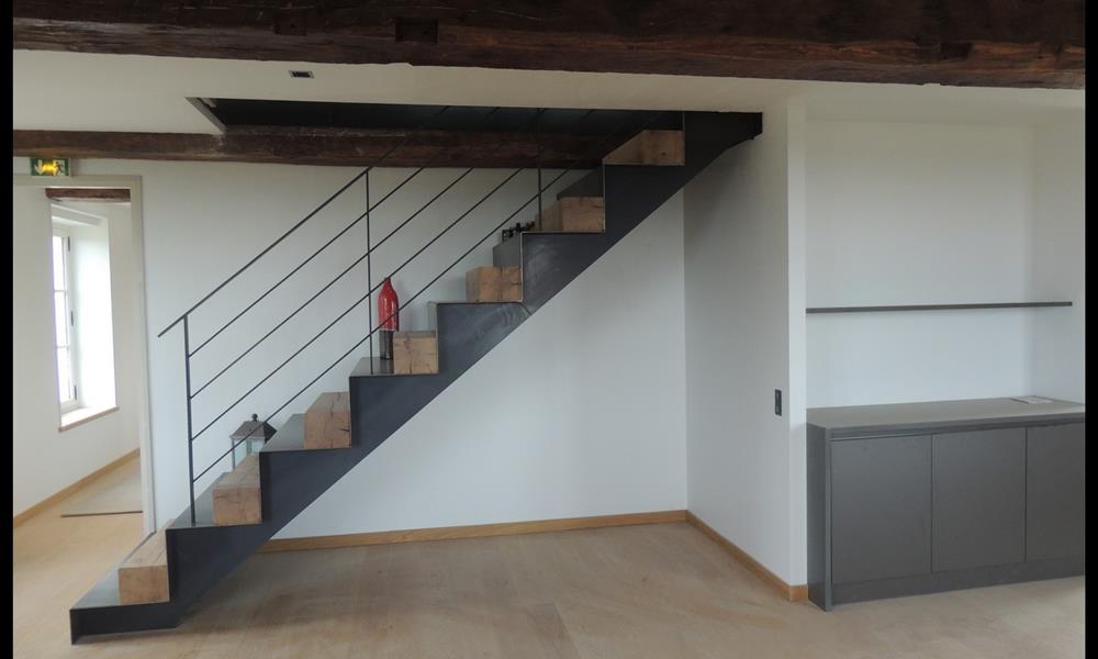 Escalier acier bois - ARINOX - 