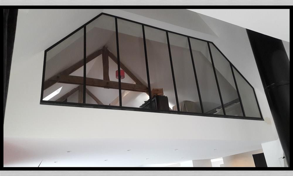 Verrière fixe en acier sur mezzanine : ARINOX - 