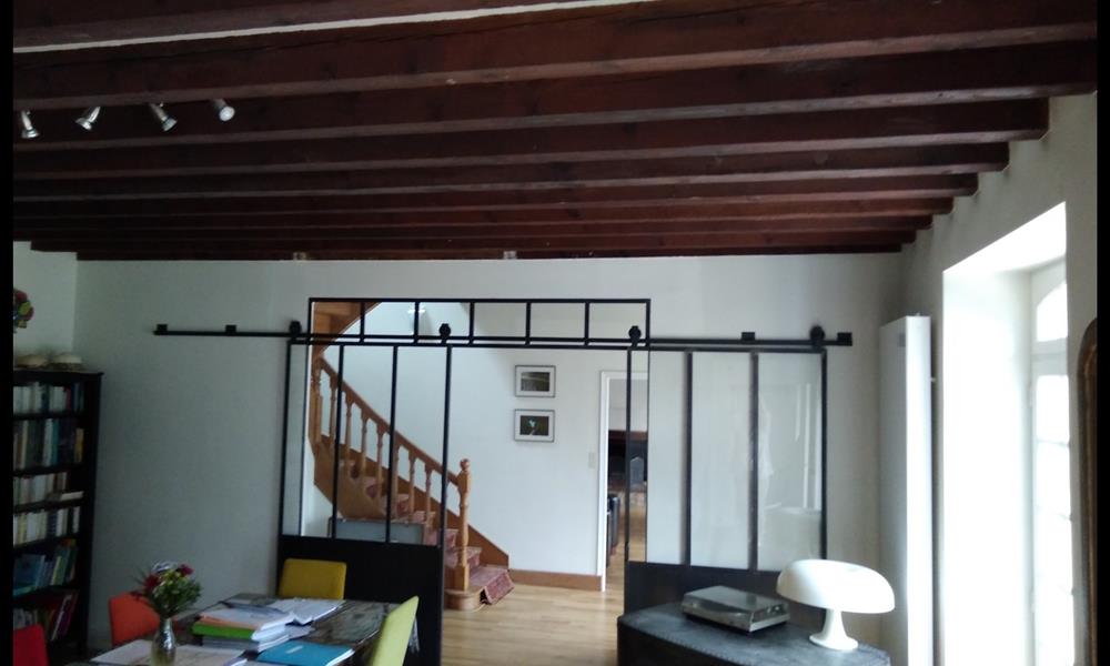 Cloison séparative Acier style atelier d'artiste ARINOX - 