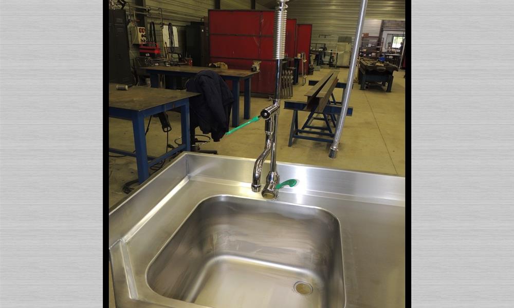 Plan de travail avec évier soudé ARINOX - 