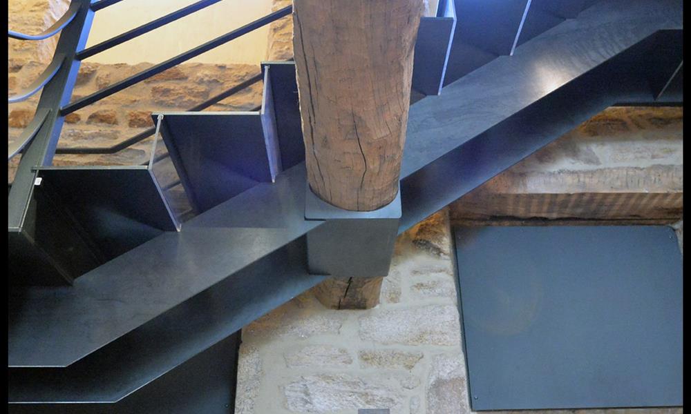 Détail Limon escalier pour rénovation ARINOX