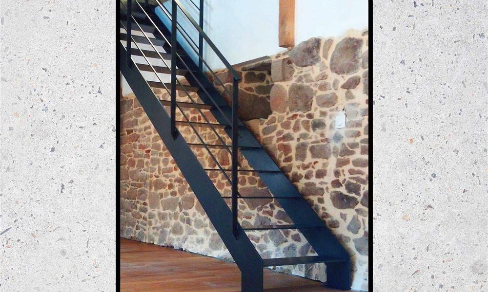 Escalier droit acier but huilé ARINOX - 