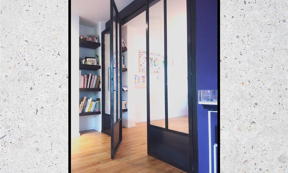 Porte style atelier avec ouverture totale ARINOX - 