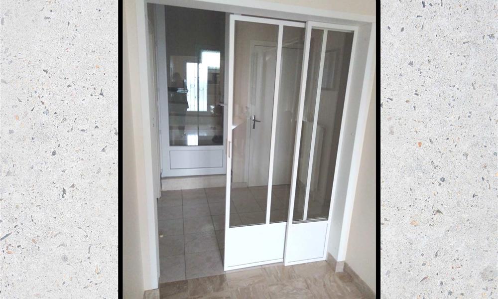 Porte coulissante thermolaquée  style atelier ARINOX - 