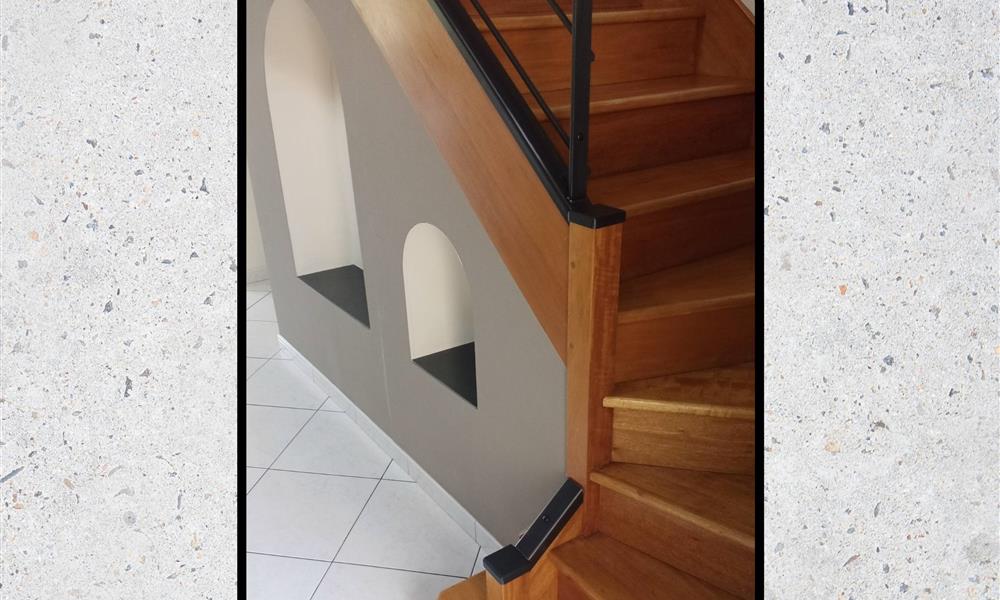 Remplacement garde-corps bois par un garde-corps acier ARINOX - 