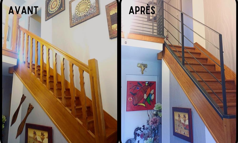 Rénovation garde corps bois. ARINOX - 