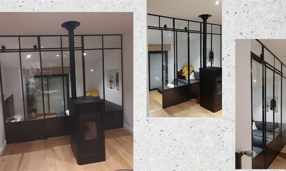 Cloison vitrée style atelier ARINOX - 
