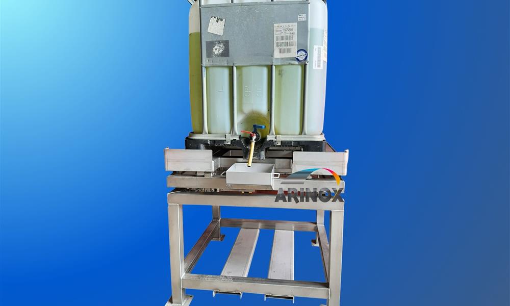 Inclineur bascule conteneur IBC pèse - ARINOX - 
