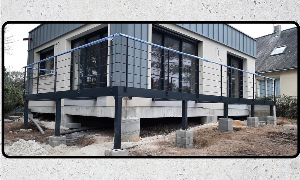 Réalisation térrasse extérieur sur mesure adaptée bord de mer. ARINOX - 